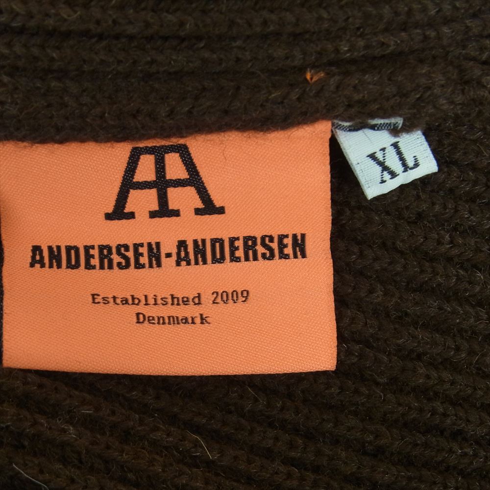 アンデルセンアンデルセン 5G 5gauge Crewneck 5ゲージ クルーネック ニット セーター ダークブラウン系 XL【中古】