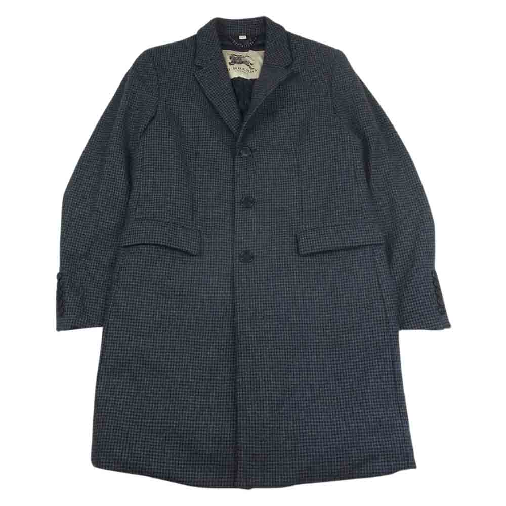 BURBERRY LONDON バーバリー ロンドン 8004381 千鳥柄 ウール ダウン コート ブラック系 グレー系 52【中古】
