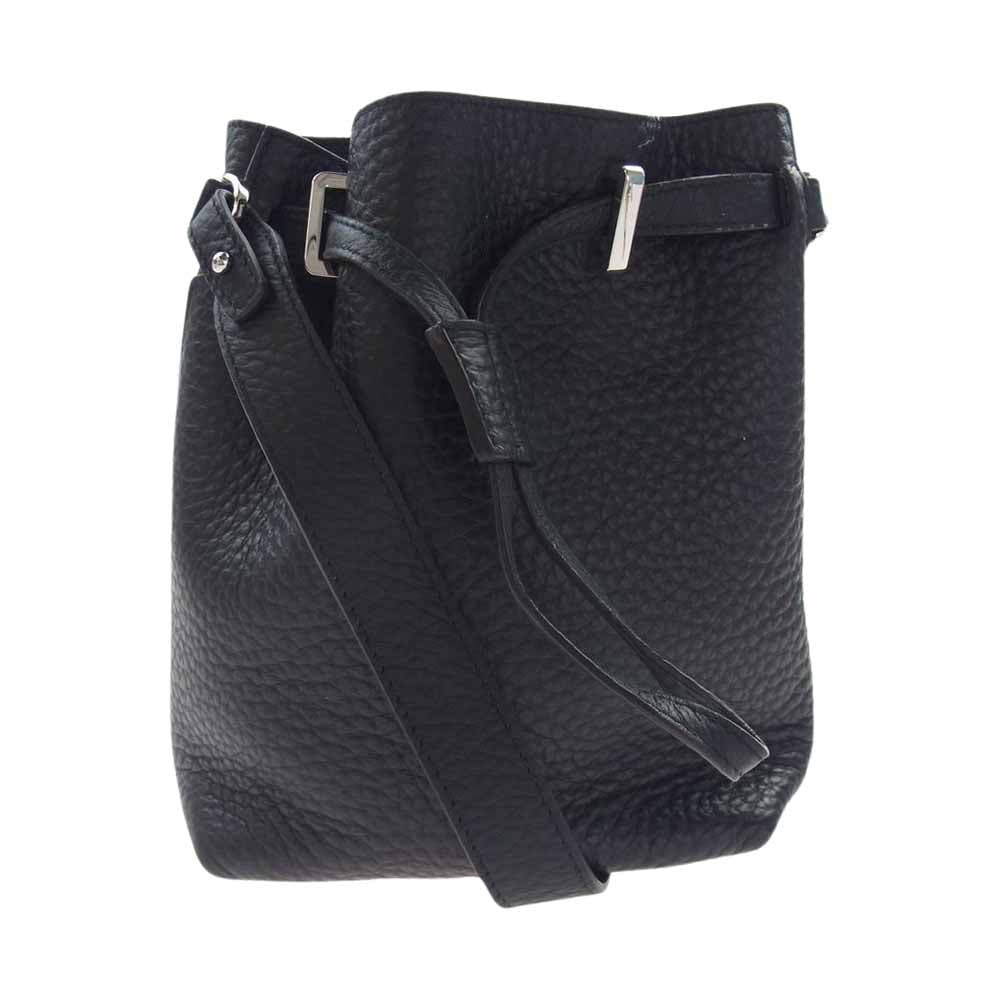 Furla フルラ レザー 巾着 2WAY ショルダー ハンドバッグ ブラック系【中古】