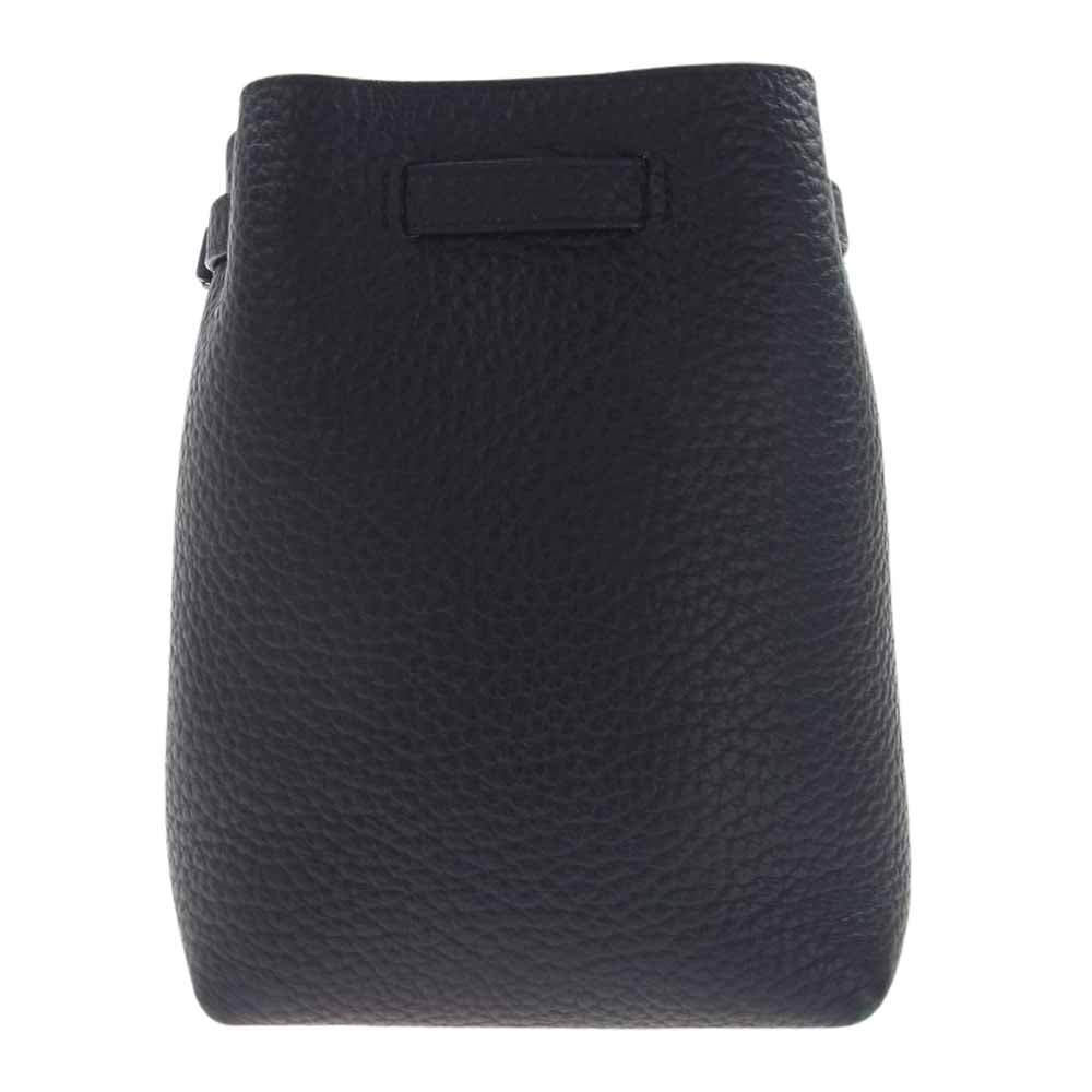 Furla フルラ レザー 巾着 2WAY ショルダー ハンドバッグ ブラック系【中古】