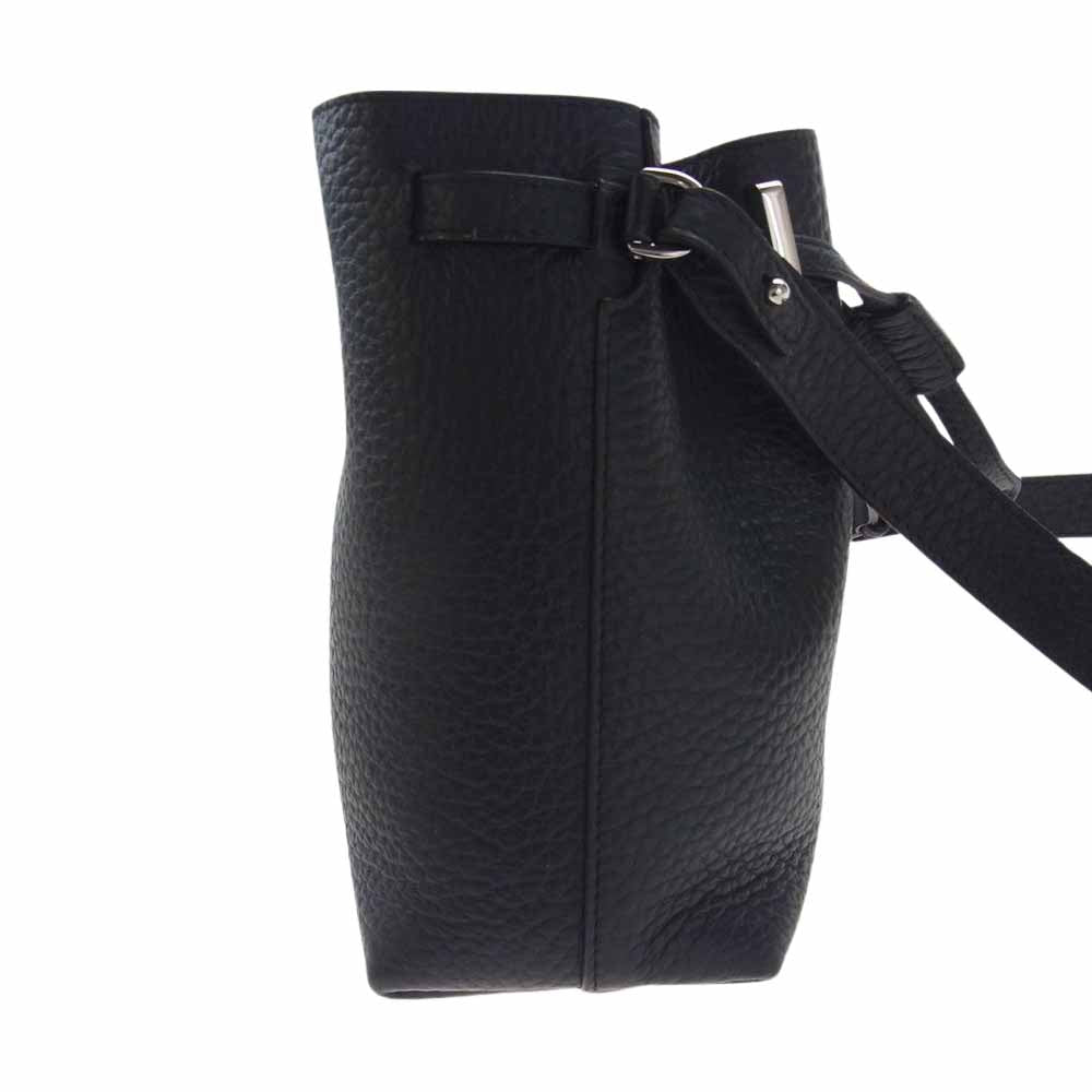 Furla フルラ レザー 巾着 2WAY ショルダー ハンドバッグ ブラック系【中古】