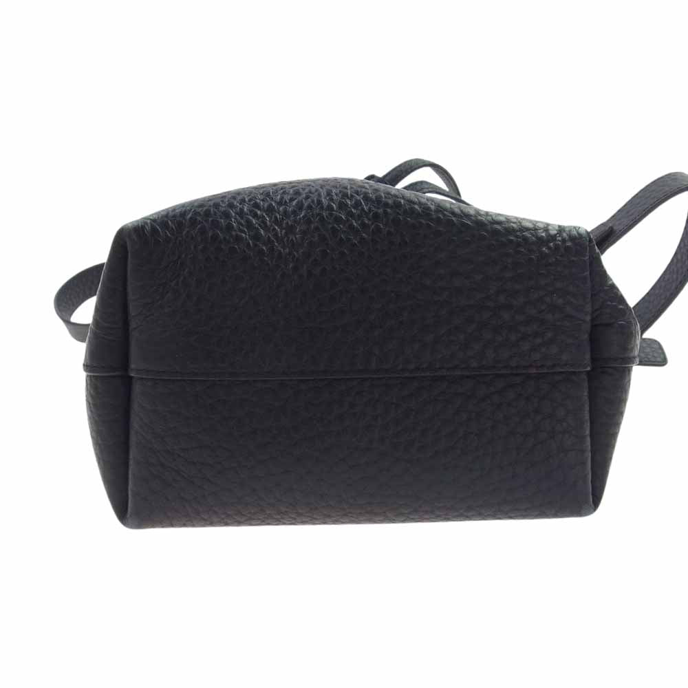 Furla フルラ レザー 巾着 2WAY ショルダー ハンドバッグ ブラック系【中古】