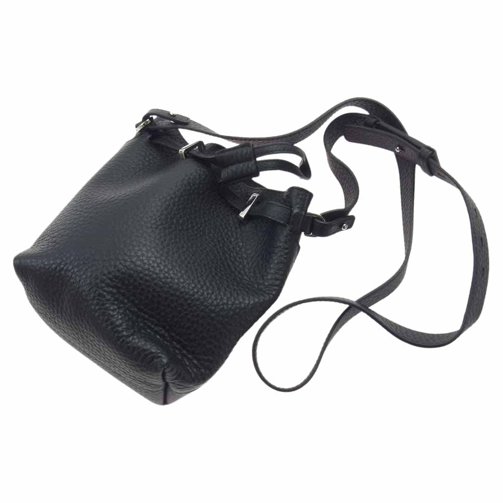 Furla フルラ レザー 巾着 2WAY ショルダー ハンドバッグ ブラック系【中古】