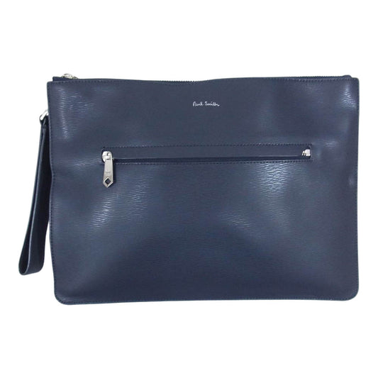 Paul Smith ポール・スミス レザー セカンドバッグ  ダークネイビー系【中古】