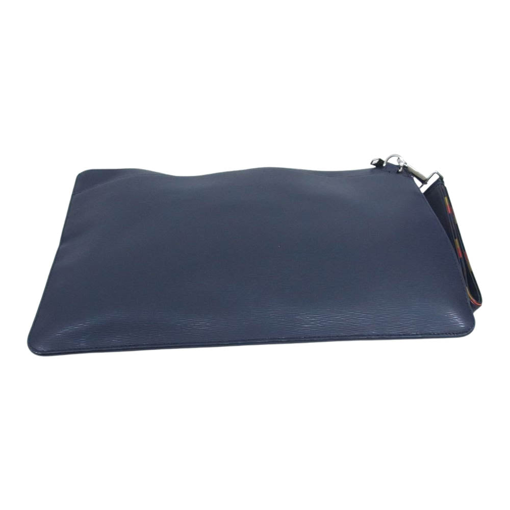 Paul Smith ポール・スミス レザー セカンドバッグ  ダークネイビー系【中古】