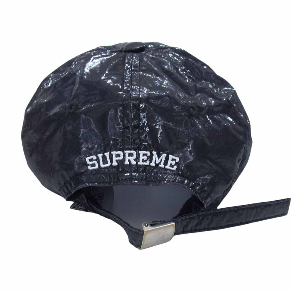Supreme シュプリーム STONE ISLAND NEW SILK LIGHT 6-PANEL CAP ストーンアイランド ポリウレタンコーティング 6パネル キャップ ブラック系【中古】