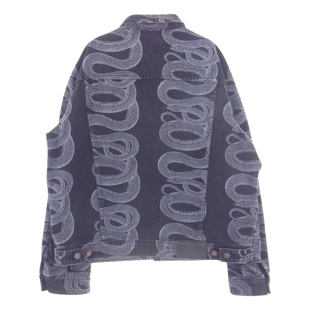 Supreme シュプリーム 21SS x Hysteric Glamour Snake Denim ヒステリック グラマー スネーク デニム ジャケット ブラック系 L【中古】