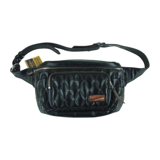 TOY'S McCOY トイズマッコイ TMA2327 DUAL BLADE BAG MAX ホースハイド デュアル ブレード マックス ボディ ウェスト バッグ ブラック系 030 F【美品】【中古】