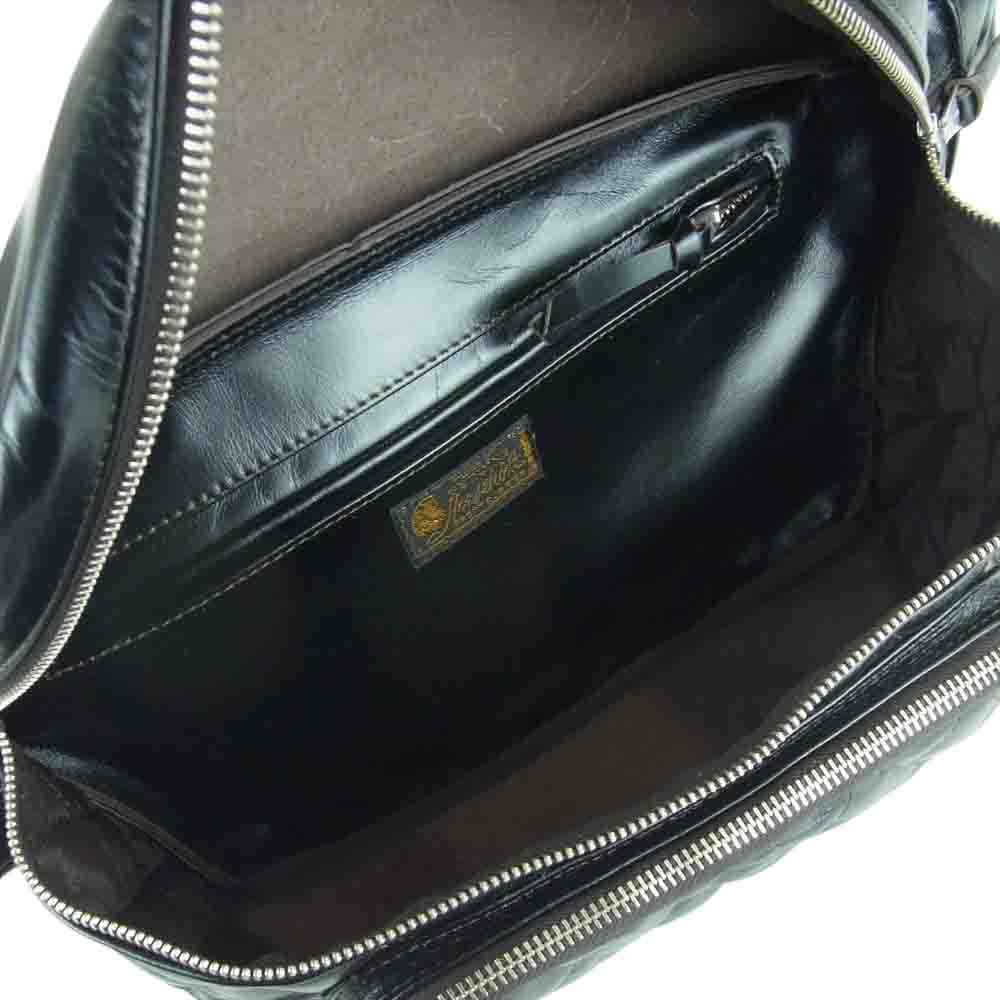 TOY'S McCOY トイズマッコイ TMA2327 DUAL BLADE BAG MAX ホースハイド デュアル ブレード マックス ボディ ウェスト バッグ ブラック系 030 F【美品】【中古】