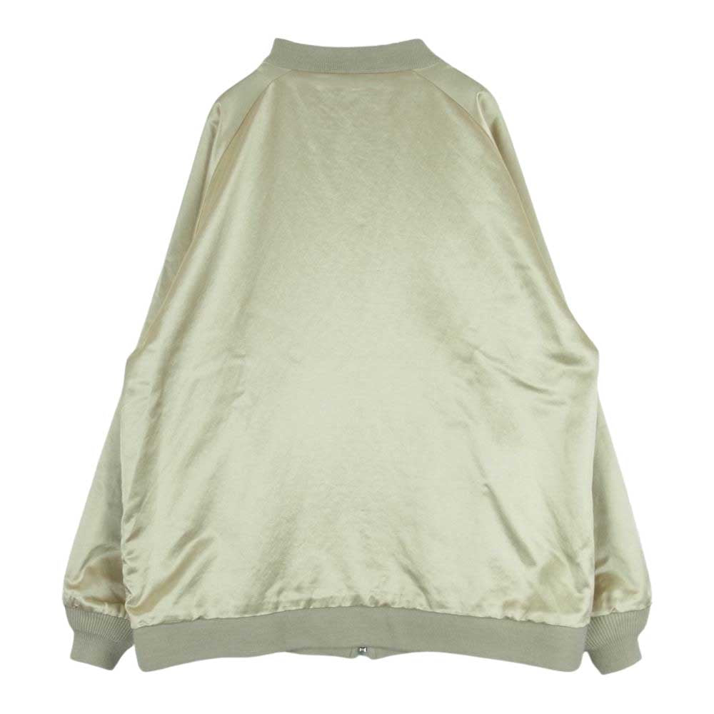 Needles ニードルス FK099 Reversible Rib Collar Jacket-C/R Sateen リバーシブル ヒョウ柄 サテン ジップ ジャケット ブラウン系 ベージュ系 ゴールド系 L【中古】