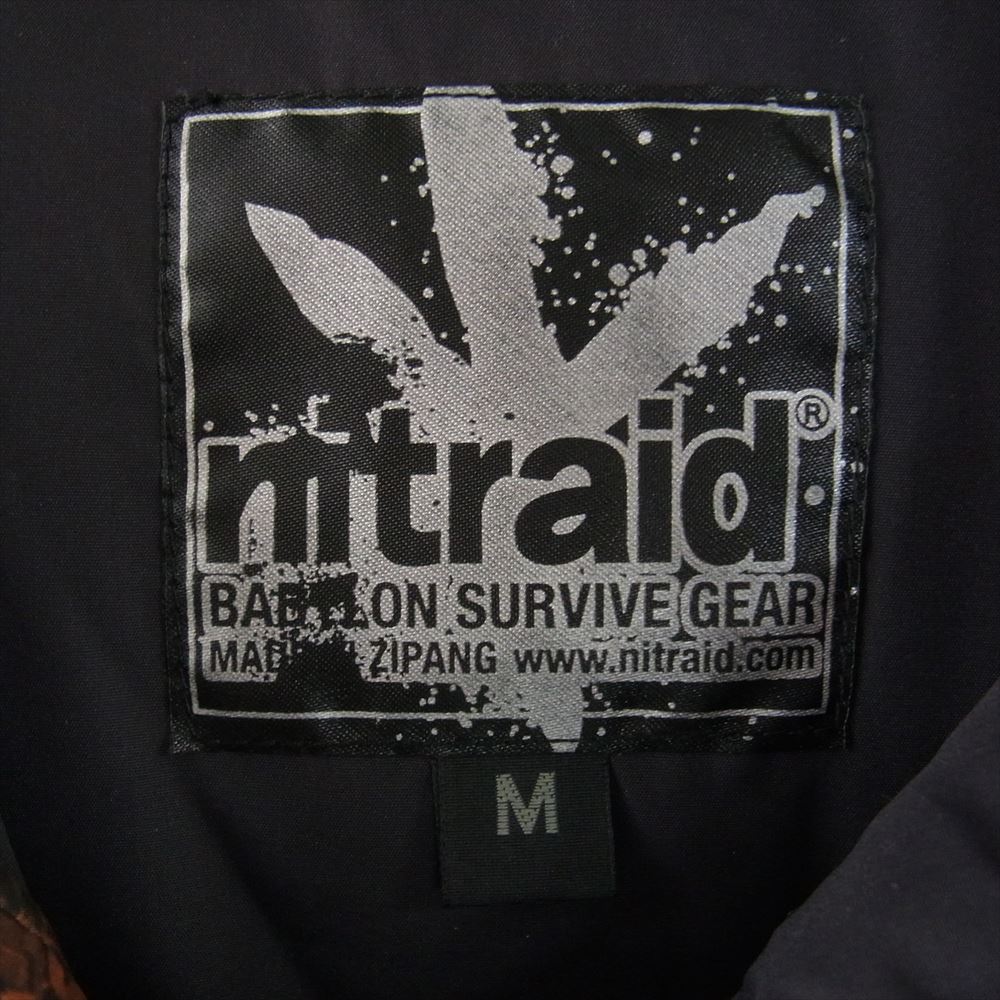 nitraid ナイトレイド NR011-HJ08 シティ 総柄 中綿 パーカー ジャケット オレンジ系 M【中古】