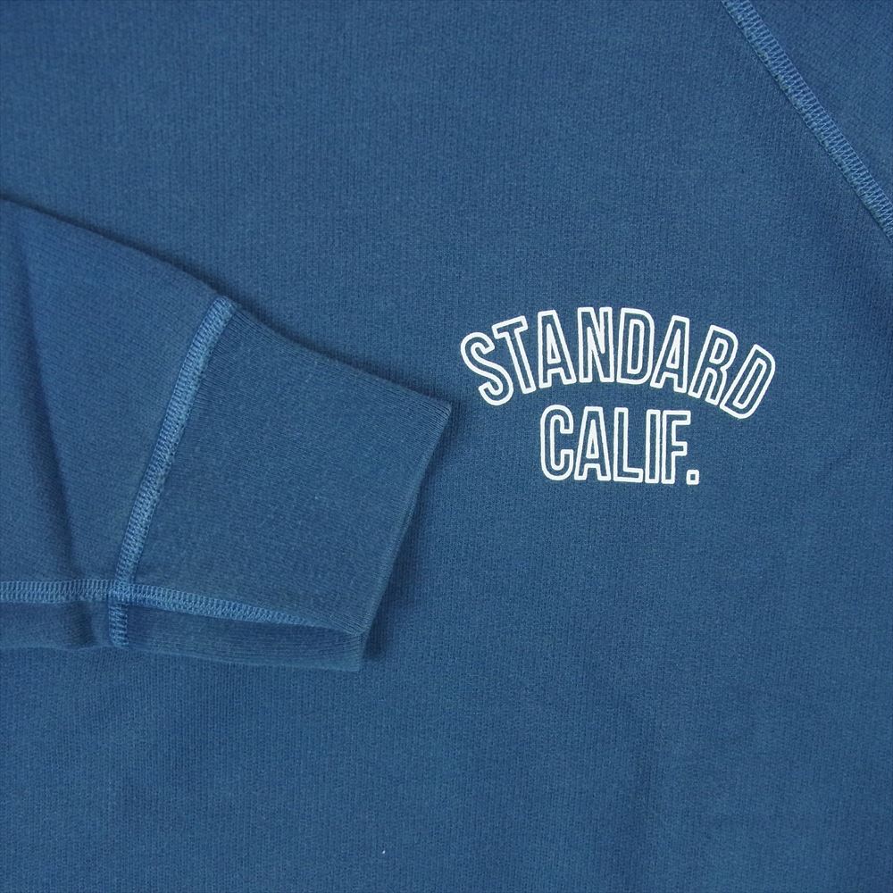 STANDARD CALIFORNIA スタンダードカリフォルニア SD Pima cotton Logo Sweat ピマコットン スウェット クルーネック ブルー系 M【極上美品】【中古】