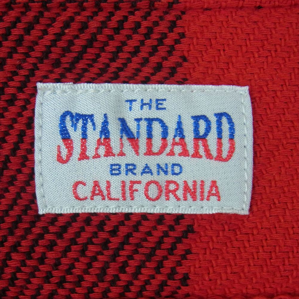 STANDARD CALIFORNIA スタンダードカリフォルニア FLANNEL CHECK SHIRT フランネル ブロック チェック 長袖 シャツ レッド系 ブラック系 M【新古品】【未使用】【中古】