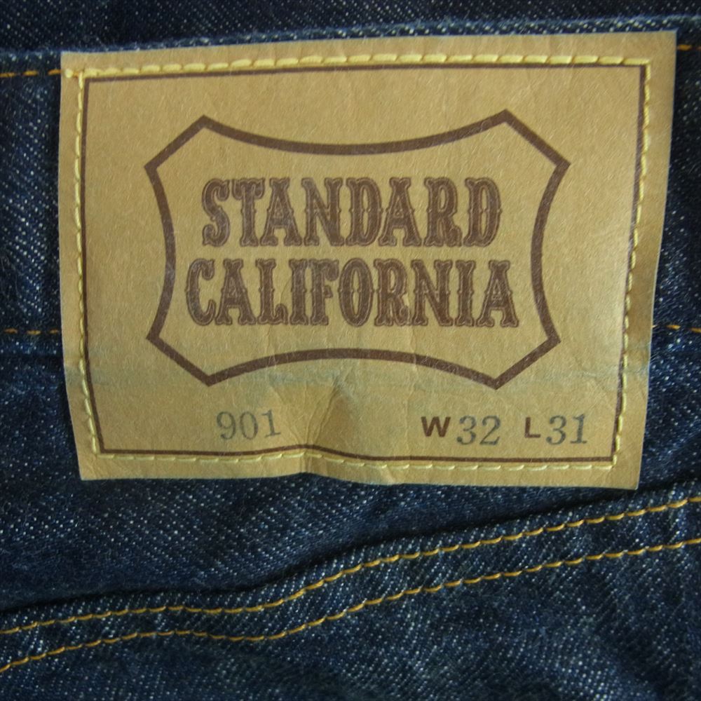 STANDARD CALIFORNIA スタンダードカリフォルニア 901 66 One Wash SD Denim Pants ワンウォッシュ デニム パンツ インディゴブルー系 W32 L31【極上美品】【中古】