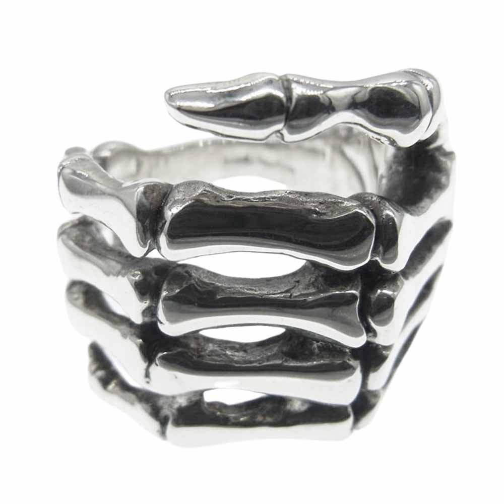 CRAZY PIG クレイジーピッグ BONE HAND DESIGNS スカル ボーン ハンド リング シルバー系【中古】