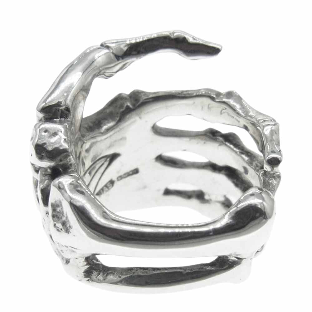 CRAZY PIG クレイジーピッグ BONE HAND DESIGNS スカル ボーン ハンド リング シルバー系【中古】