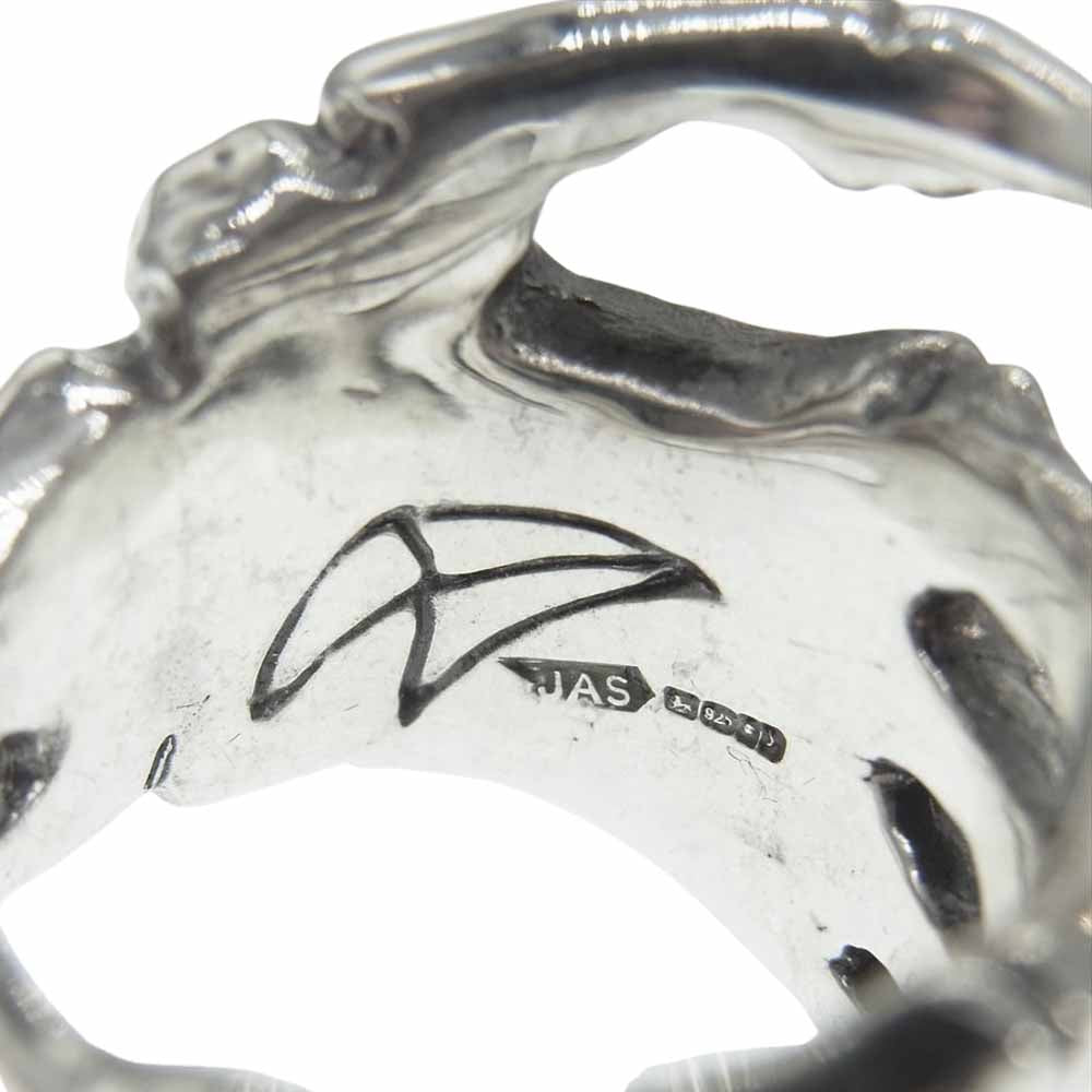 CRAZY PIG クレイジーピッグ BONE HAND DESIGNS スカル ボーン ハンド リング シルバー系【中古】