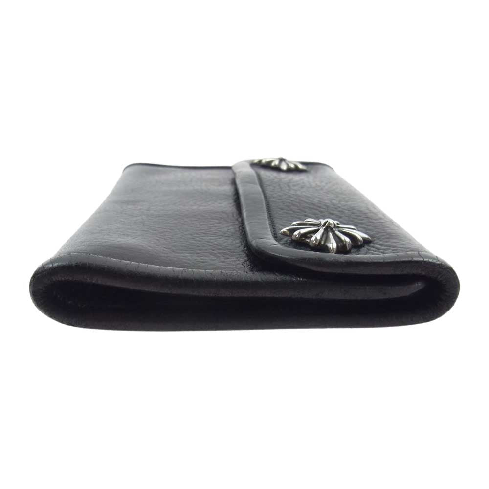 TRAVIS WALKER トラヴィスワーカー クロスフロッグパッチ インレイ スティングレイ レザー ウォレット 長財布 ブラック系【中古】