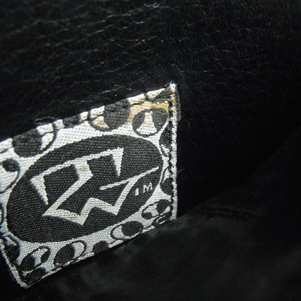 TRAVIS WALKER トラヴィスワーカー クロスフロッグパッチ インレイ スティングレイ レザー ウォレット 長財布 ブラック系【中古】