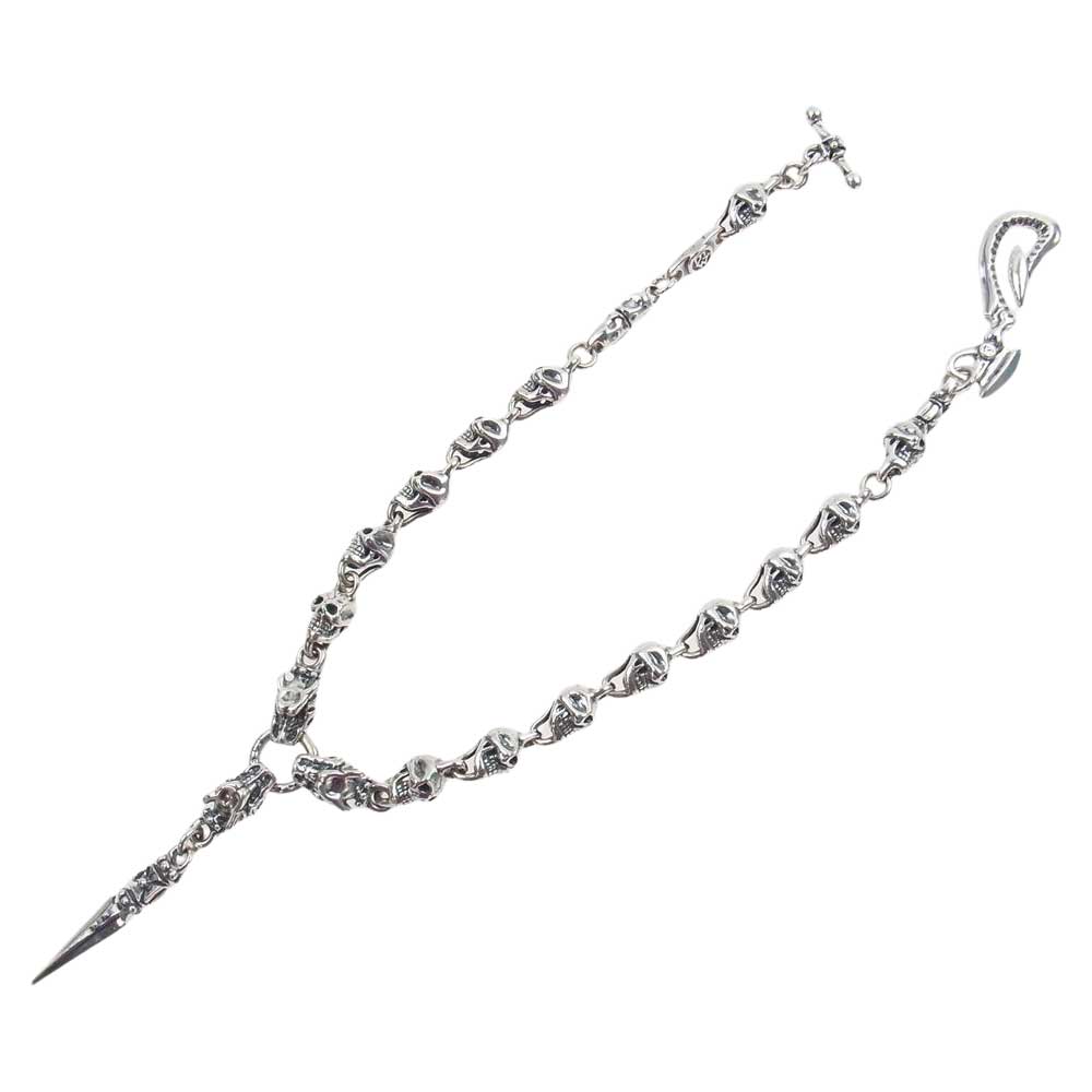 TRAVIS WALKER トラヴィスワーカー ギャランティ付属 ドラゴンフック 13スカルリンク w/ 3ガーゴイル＆ダガー ウォレットチェーン シルバー系【中古】