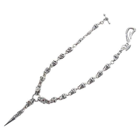 TRAVIS WALKER トラヴィスワーカー ギャランティ付属 ドラゴンフック 13スカルリンク w/ 3ガーゴイル＆ダガー ウォレットチェーン シルバー系【中古】