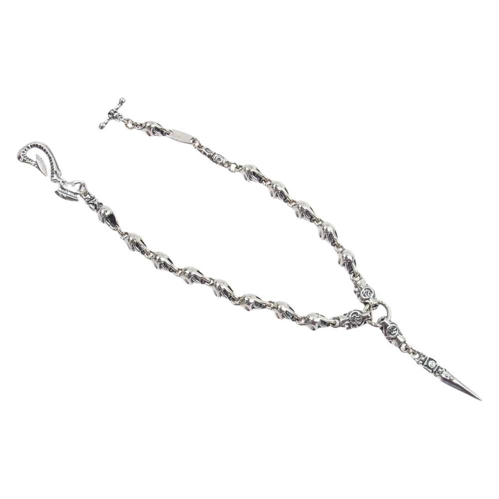 TRAVIS WALKER トラヴィスワーカー ギャランティ付属 ドラゴンフック 13スカルリンク w/ 3ガーゴイル＆ダガー ウォレットチェーン シルバー系【中古】