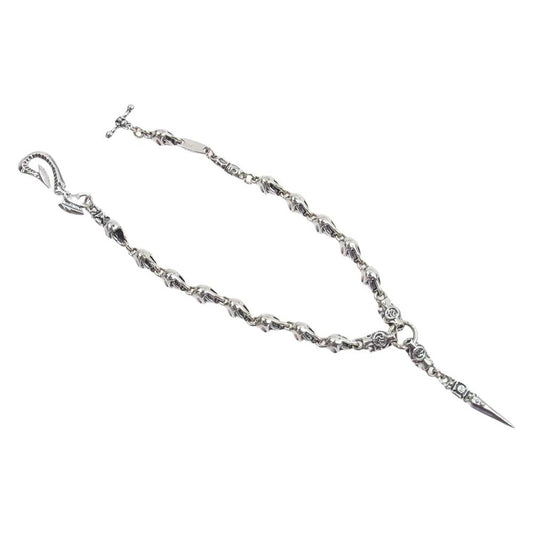 TRAVIS WALKER トラヴィスワーカー ギャランティ付属 ドラゴンフック 13スカルリンク w/ 3ガーゴイル＆ダガー ウォレットチェーン シルバー系【中古】