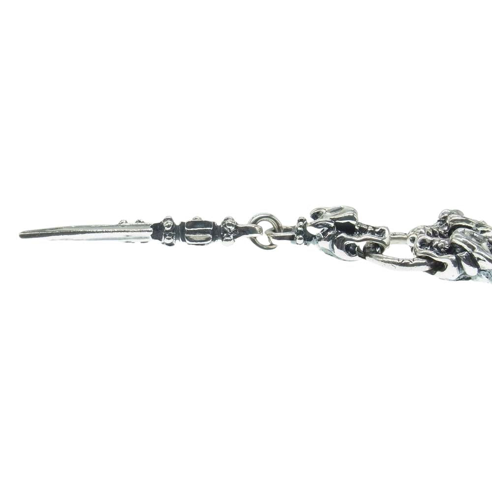 TRAVIS WALKER トラヴィスワーカー ギャランティ付属 ドラゴンフック 13スカルリンク w/ 3ガーゴイル＆ダガー ウォレットチェーン シルバー系【中古】