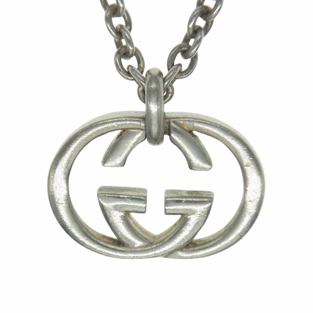 GUCCI グッチ インターロッキング ブリットGG ネックレス Ag925 シルバー系【中古】