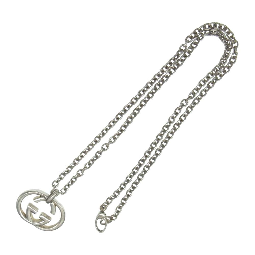 GUCCI グッチ インターロッキング ブリットGG ネックレス Ag925 シルバー系【中古】