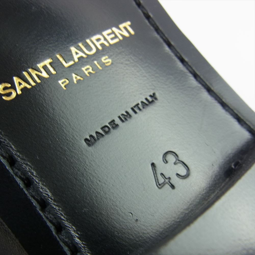 SAINT LAURENT サンローラン 592438 wyatt chelsea boots レザー サイドゴア チェルシー ブーツ  ブラック系 43【新古品】【未使用】【中古】