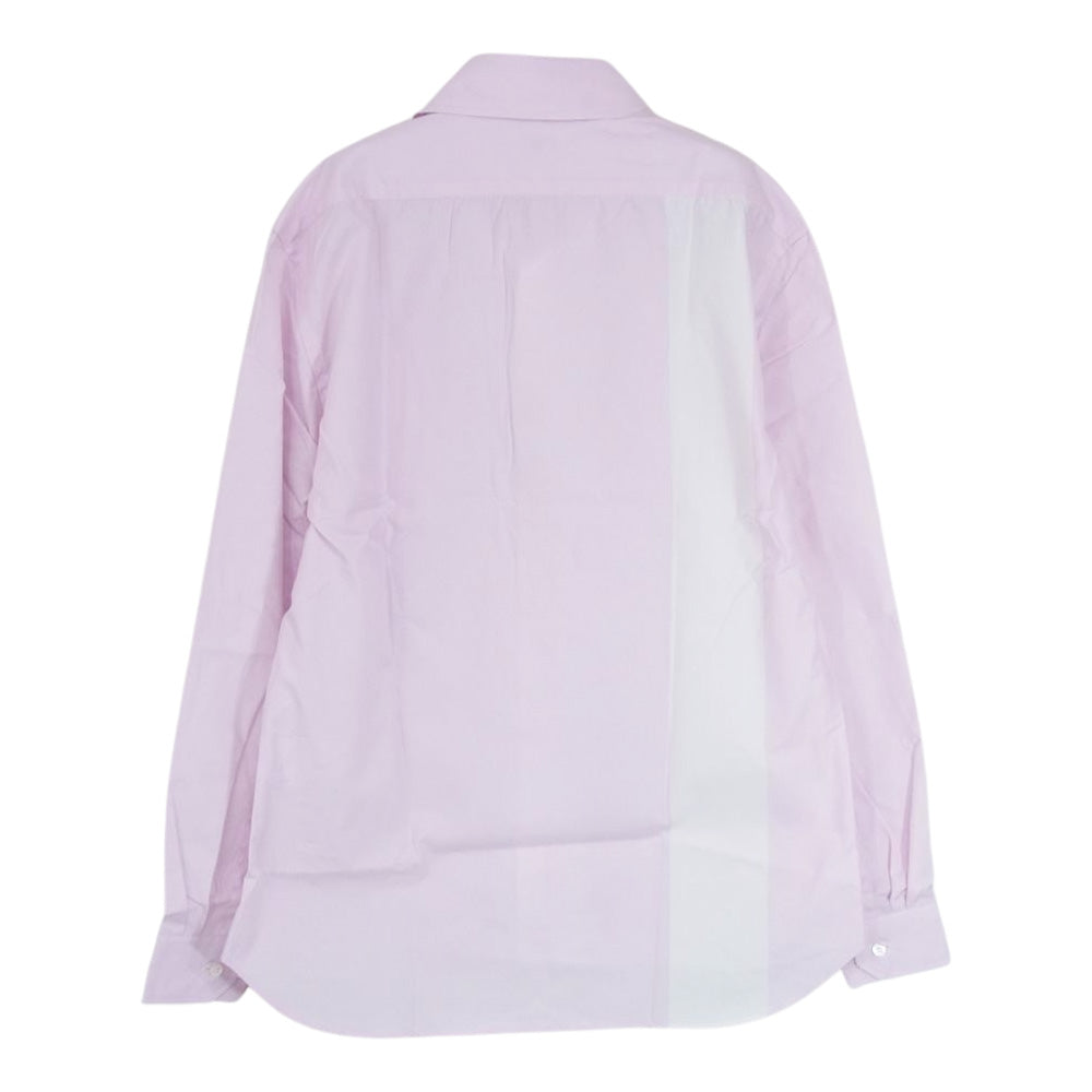 シークエル 22AW SQ-22AW-SH-03 LINE SHIRT ライン 長袖 シャツ ピンク系 S【美品】【中古】