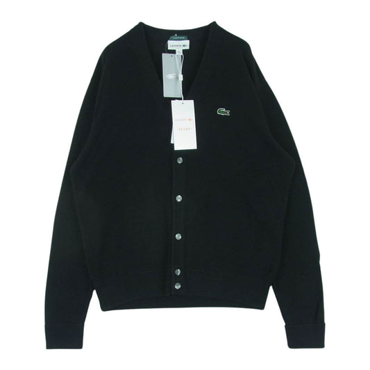 LACOSTE ラコステ for BEAMS ビームス 別注 カーディガン コットン ベトナム製 ブラック系 3【新古品】【未使用】【中古】