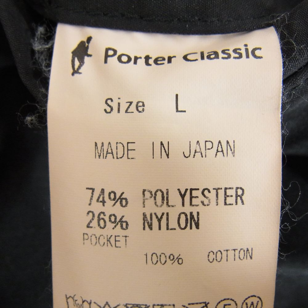 PORTER CLASSIC ポータークラシック WEATHER SWING TOP ウェザー スウィングトップ シャツ ジャケット ブラック系 L【中古】