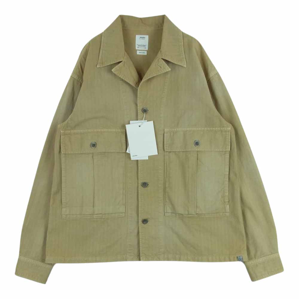 VISVIM ビズビム 21AW 0121205011013 DOMAIN L/S DMGD シャツ ジャケット コットン 日本製 ベージュ系 3【美品】【中古】