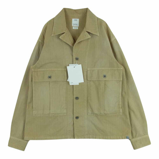 VISVIM ビズビム 21AW 0121205011013 DOMAIN L/S DMGD シャツ ジャケット コットン 日本製 ベージュ系 3【美品】【中古】