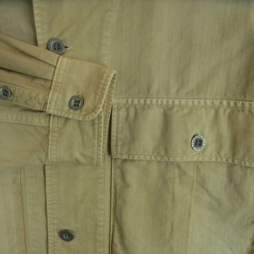 VISVIM ビズビム 21AW 0121205011013 DOMAIN L/S DMGD シャツ ジャケット コットン 日本製 ベージュ系 3【美品】【中古】