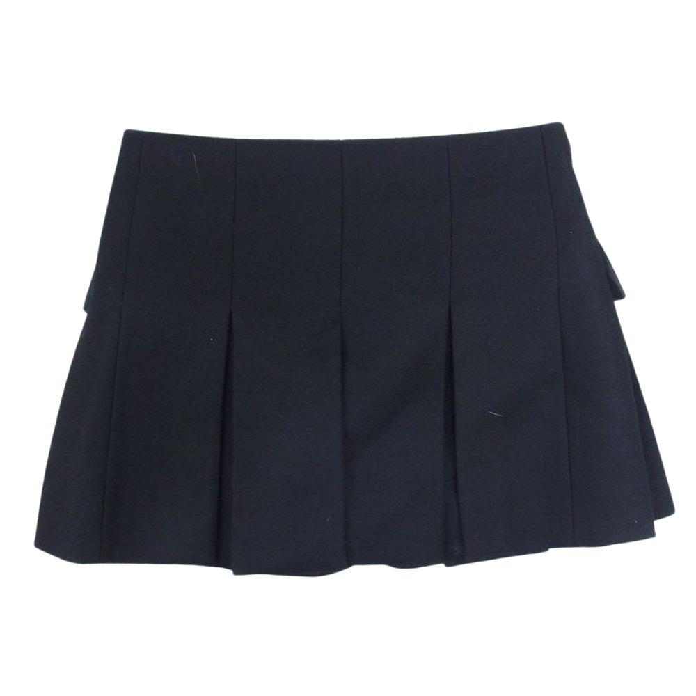 Sacai サカイ 23-06763 Wool Melton Shorts ウール メルトン レイヤード ショーツ スカート ブラック系 3【中古】