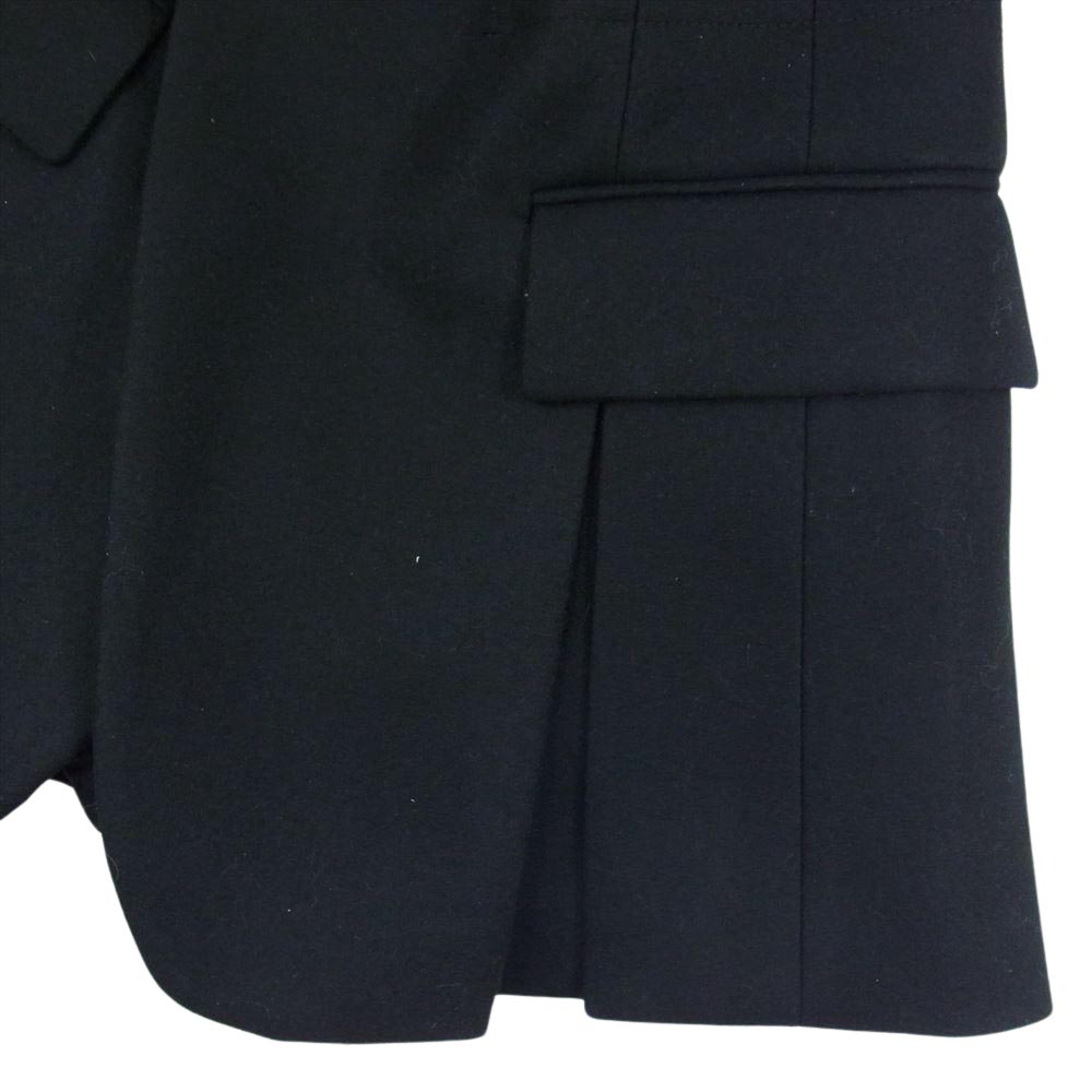 Sacai サカイ 23-06763 Wool Melton Shorts ウール メルトン レイヤード ショーツ スカート ブラック系 3【中古】