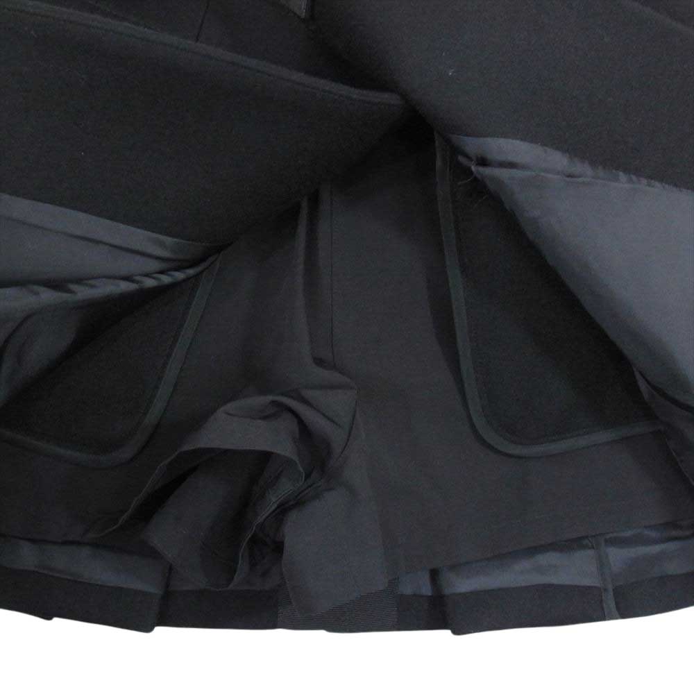 Sacai サカイ 23-06763 Wool Melton Shorts ウール メルトン レイヤード ショーツ スカート ブラック系 3【中古】