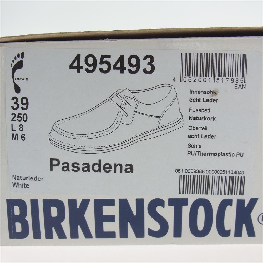 BIRKENSTOCK ビルケンシュトック PASADENA パサデナ レザー シューズ ホワイト系 39【中古】