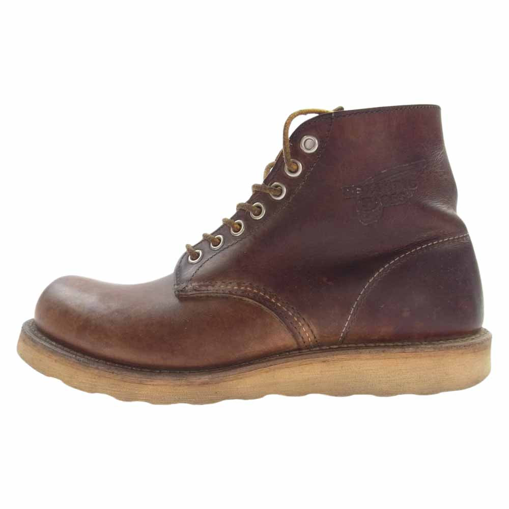 RED WING レッドウィング 9111 6inch PLAIN TOE プレーントゥ ブーツ Rough&Tough ラフ＆タフ ブラウン系 US7D【中古】