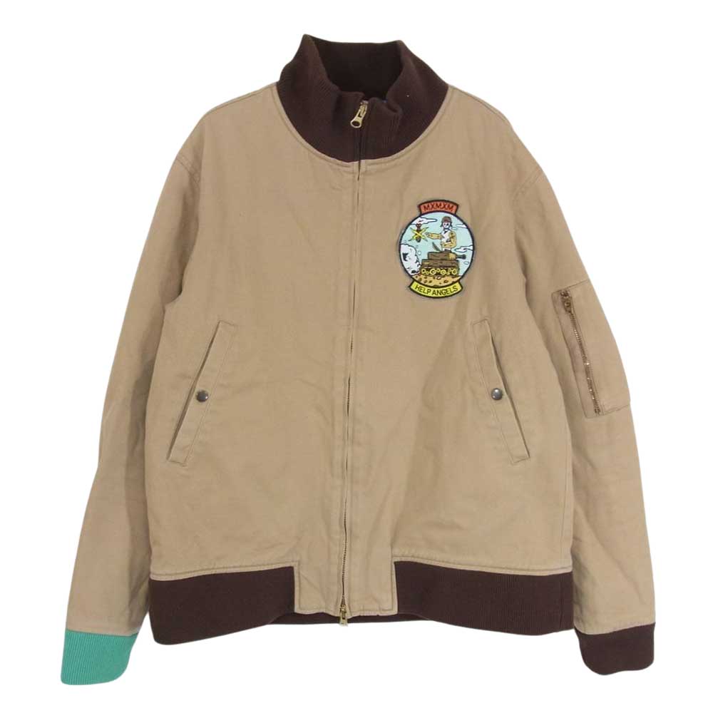 マジカルモッシュミスフィッツ MxMxM マモミ ワッペン フライト ジャケット  ベージュ系 サイズ表記無【中古】