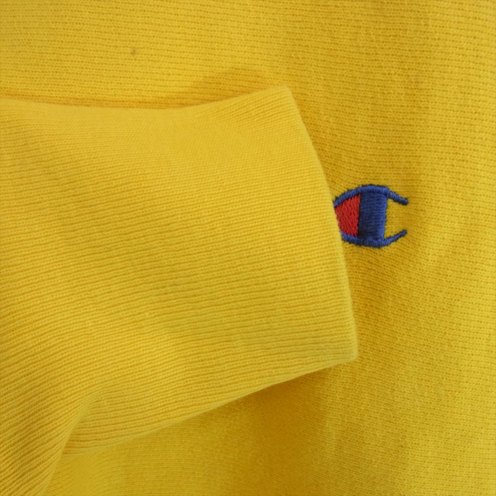 Champion チャンピオン 90s 目有り 無地ブランク リバースウィーブ スウェット トレーナー イエロー系 XL【中古】