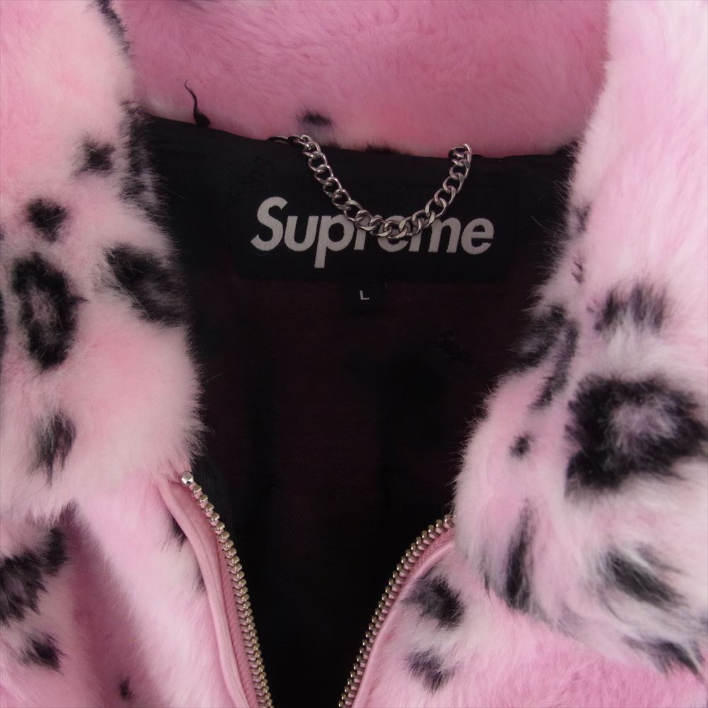 Supreme シュプリーム 21SS Bandana Faux Fur Bomber Jacket バンダナ ペイズリー フェイクファー ボンバー ジャケット ピンク系 L【中古】
