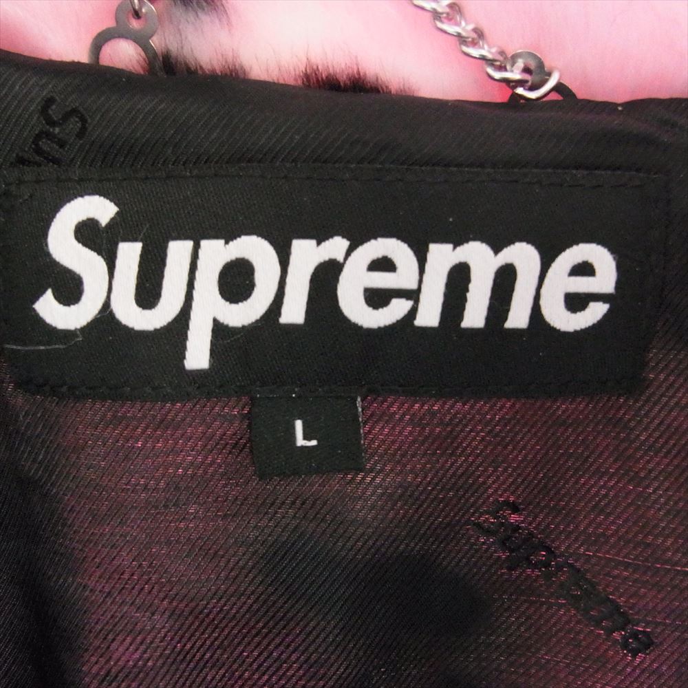 Supreme シュプリーム 21SS Bandana Faux Fur Bomber Jacket バンダナ ペイズリー フェイクファー ボンバー ジャケット ピンク系 L【中古】