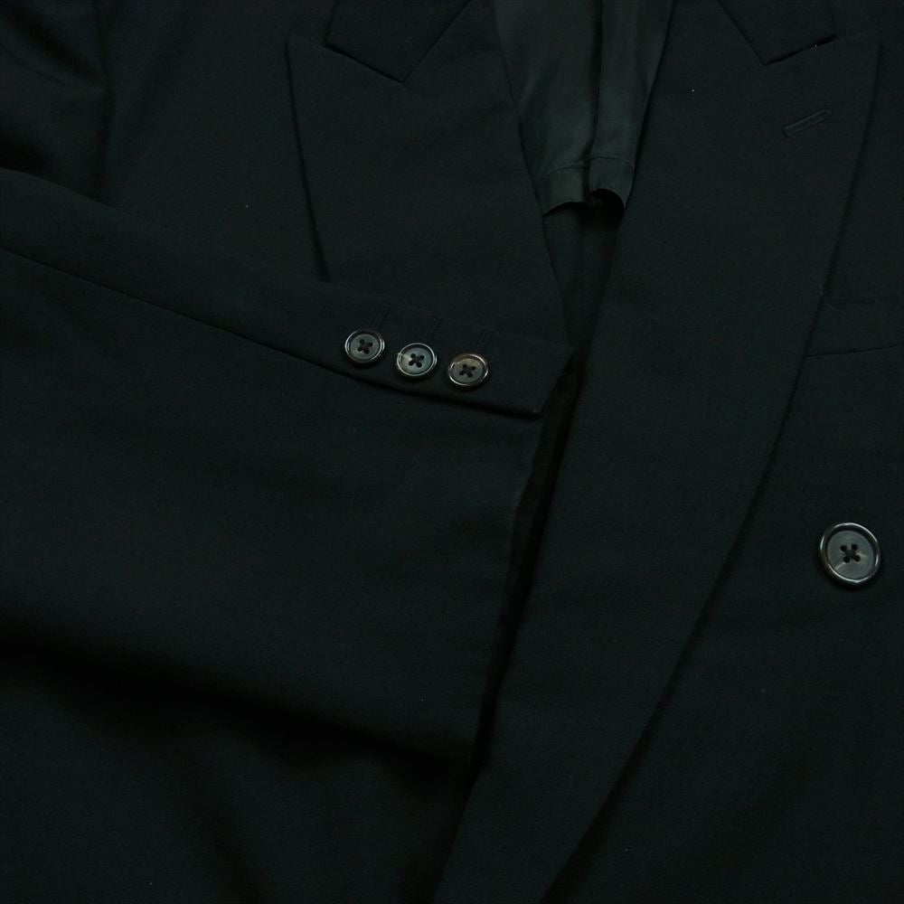 Y's Yohji Yamamoto ワイズ ヨウジヤマモト MJ-X03-125 Y’s for men ワイズフォーメン ダブルブレスト ウール ジャケット ブラック系 S【中古】