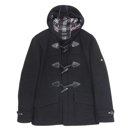 BURBERRY BLACK LABEL バーバリーブラックレーベル BMP67-530-09 裏地 チェック ダッフル コート ブラック系 M【中古】