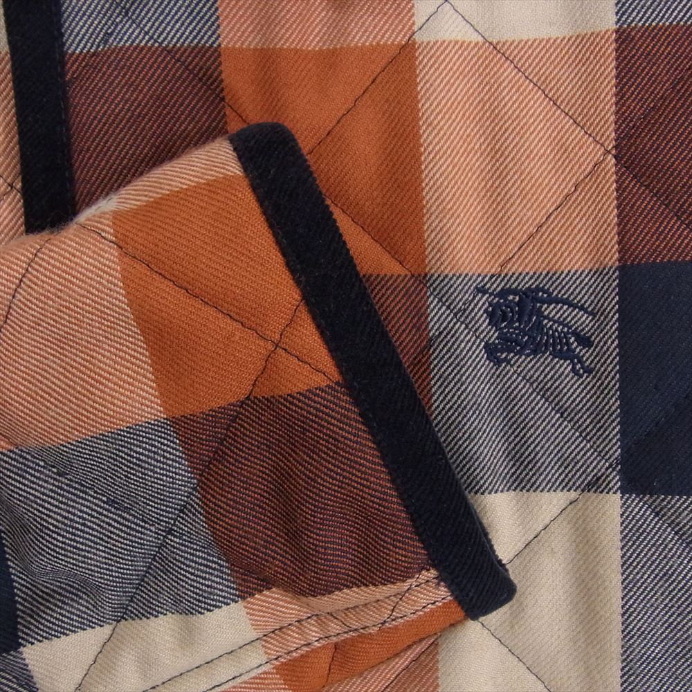 BURBERRY BLACK LABEL バーバリーブラックレーベル D1F26-426-84 襟 コーデュロイ キルティング チェック ジャケット オレンジ系 M【中古】