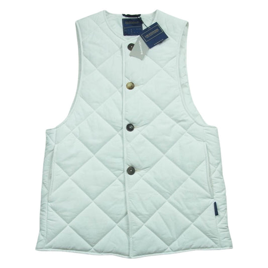 LAVENHAM ラベンハム SLJ40121 L'ECHOPPE別注 英国製 Big Quilt Gillet ビッグ キルティング ベスト ホワイト系 M 38【新古品】【未使用】【中古】